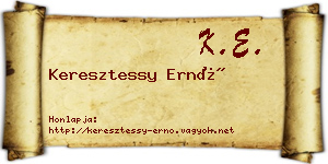 Keresztessy Ernő névjegykártya