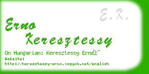 erno keresztessy business card